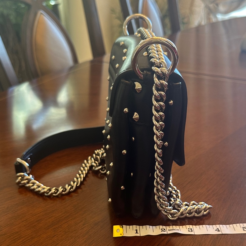 Alexander McQueen Authentic Elegant Black Studded Chain mini Bag. MINT CONDITION - Picture 8 of 13